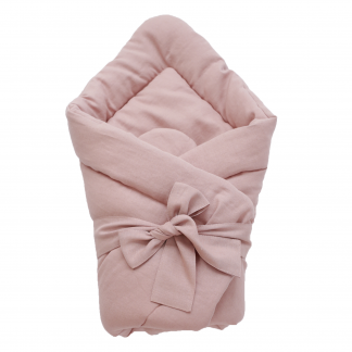 Linen baby wrap - powder pink