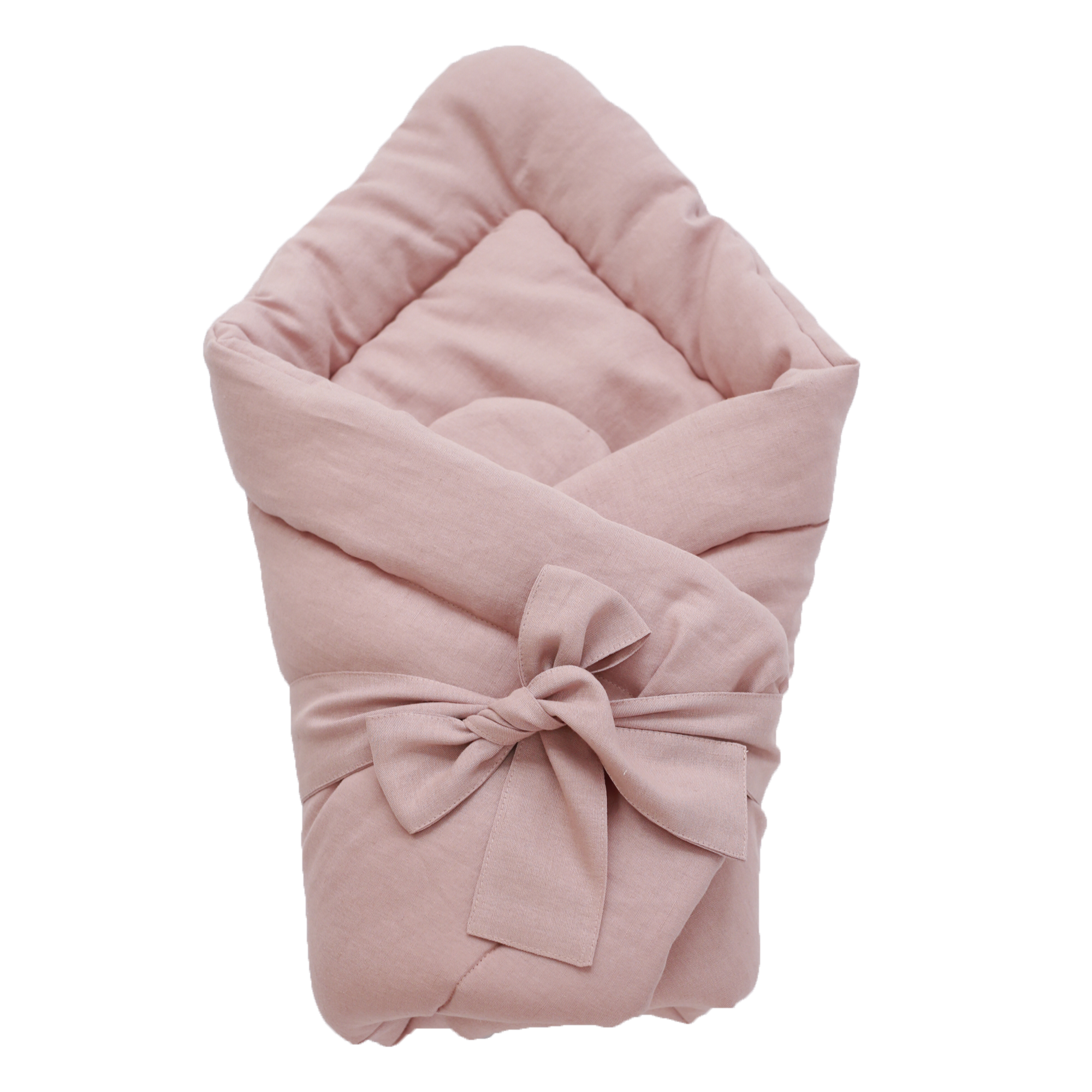 Linen baby wrap powder pink