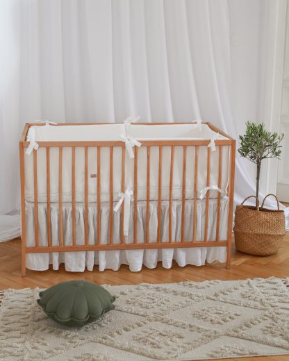 Linen cot sale bumper