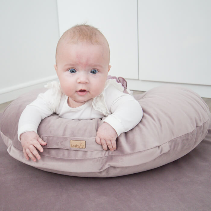 Velvet nursing pillow heather