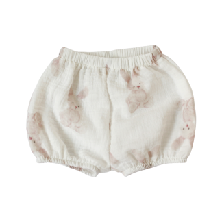 Muslin bloomers - baby shorts - Bunnies