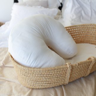 Muslin nursing pillow  - milky  white