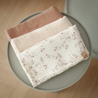 Set of muslin Burp Cloths - Twiggy Dream - 3pcs