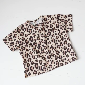 Kids muslin t-shirt – Leopard