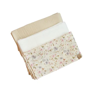 Set of muslin Burp Cloths - Meadow - 3pcs