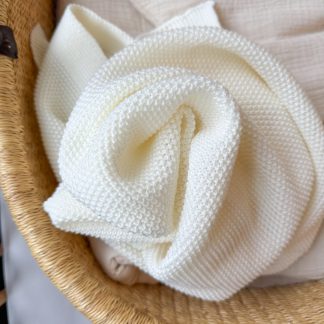 Baby blanket- Merino wool - Nikko - ivory